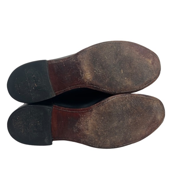 Justin Boots Ropers Collection Black Kipskin Western Boots - Picture 13 of 15